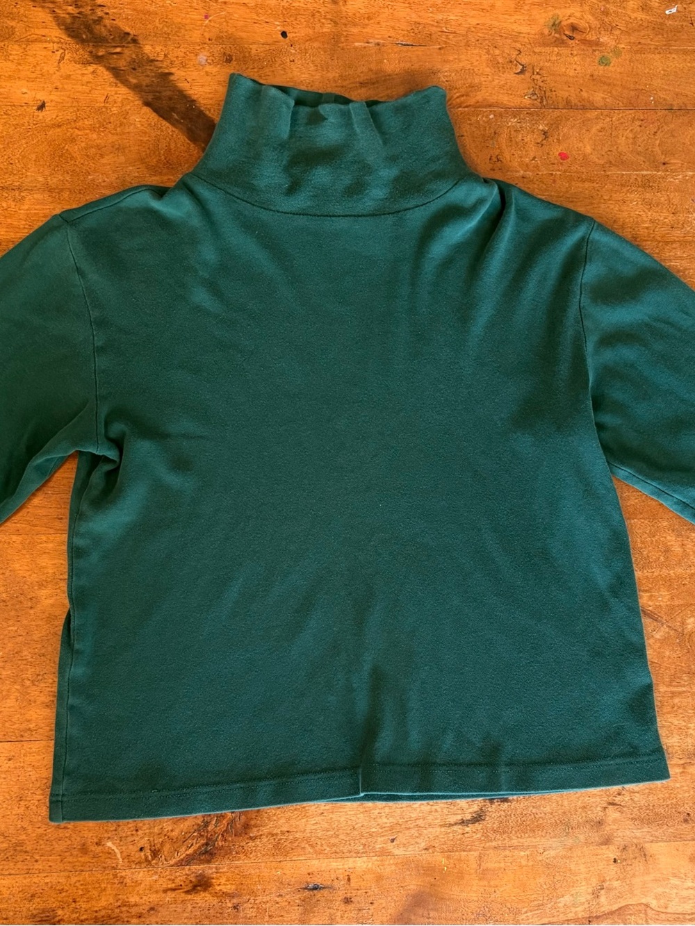 Basic Editions Dark Green Turtleneck Sweater